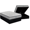 Ver imagem 1 de Cama Box Baú Queen: Colchão Ortopédico Probel D45 Guarda Costas Próextreme Plus + Base Crc Suede