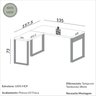 Escrivaninha para Escritório 100% Mdf Industrial - 3
