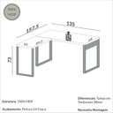 Ver imagem 3 de Escrivaninha Mesa Escritório 100% Mdf Industrial