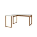 Ver imagem 2 de Escrivaninha Mesa Escritório 100% MDF 157,5cm Industrial Freijo e Off White Branco