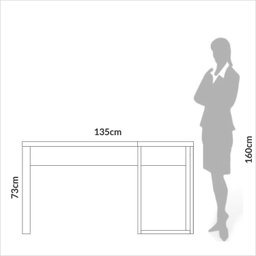 Escrivaninha para Escritório 100% Mdf Industrial - 4