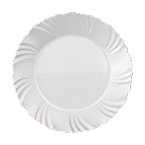 12 Prato Raso Opaline Pétala 25,5cm Redondo Duralex Vidro