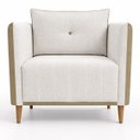 Ver imagem 5 de Poltrona Decorativa Aviv para Sala Escritório Recepção Luxo Linho Premium Easy Clean Corino Premium