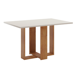 Mesa de Jantar Retangular Iluminata com 4 Cadeiras Fran Mel/blonde/marfim - Casa Giulia - 3