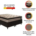 Ver imagem 6 de Cama Box Baú Queen Colchão Espuma D33 Pillow Top Van Gogh 158x198x70cm Hellen