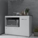 Ver imagem 3 de Balcão Armário Gabinete de Cozinha para Fogão Cooktop 5 Bocas e Forno 3 Portas Alana Mobília Decor B