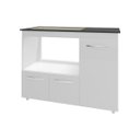 Ver imagem 4 de Balcão Armário Gabinete de Cozinha para Fogão Cooktop 5 Bocas e Forno 3 Portas Alana Mobília Decor B
