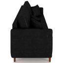 Ver imagem 7 de Sofá 4 Lugares Living 252cm Pé Madeira Zoe Sintético Preto Z08 - Mpozenato