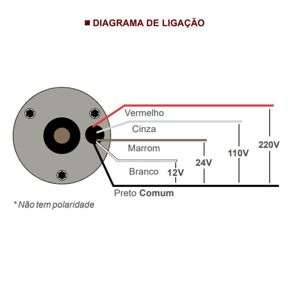 Sinalizador Giratório Giroled Buzzer | 12v até 220vca/vcc | Lte1103-y | Amarelo - 3