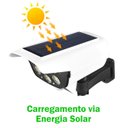 Ver imagem 2 de Luminaria Solar Camera Falsa Controle Sensor 180W Kit 4 Und Led 3 Funçoes Detecta Presença