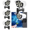 Ver imagem 1 de Luminaria Solar Camera Falsa Controle Sensor 180W Kit 4 Und Led 3 Funçoes Detecta Presença