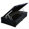 Base Cama Box Baú Solteiro RC Sono Leve 42x88x188:Suede/Preto - 3