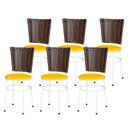 Ver imagem 1 de 6 Cadeiras para Mesa Branca Hawai Avelã:amarelo