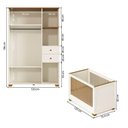 Ver imagem 3 de Quarto de Bebê Completo Berço Evolutivo e Guarda-Roupa Ananda Casatema MadeiraOriginals Bege/Off White/Mel
