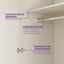 Ver imagem 7 de Quarto de Bebê Completo Berço Evolutivo e Guarda-Roupa Ananda Casatema MadeiraOriginals Bege/Off White/Mel