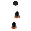 Ver imagem 1 de Pendente Vegas Aluminio Duplo Preto/Cobre sala cozinha