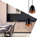 Ver imagem 2 de Pendente Vegas Aluminio Duplo Preto/Cobre sala cozinha