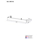Ver imagem 3 de Kit Rodapé para Balcão Cozinha 150cm Veneza com Pés Multimóveis Mp3744 Preto