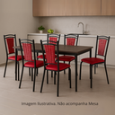 Ver imagem 1 de Kit 6 Cadeira Paris Cozinha Tubular Aço Preto Craquelado Estofada Encosto Junco