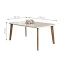 Ver imagem 2 de Mesa de Jantar Mesa de Jantar 1,70 x 0,90 4 Lugares Retangular MDF Off White RV Móveis