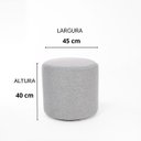 Ver imagem 3 de Kit 03 Puff Perse 36cm Decorativo Puffe Sala Quarto Tecido Linho