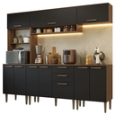 Ver imagem 4 de Armário de Cozinha Completa 225 cm Rustic/Preto Lille Madesa 01
