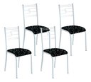 Ver imagem 1 de Kit 4 Cadeiras Paraty Corino Preto Lirio Tubo Branco