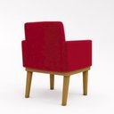 Ver imagem 4 de KIT 02 Cadeiras Com Base Mesa De Estudos Poltrona Decorativa Cor:Vermelha