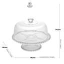 Ver imagem 5 de Prato para Bolo de Cristal 31x25cm Wolff Bolinhas