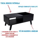 Ver imagem 5 de Estante para Discos de Vinil e Toca Discos Retrô Preto