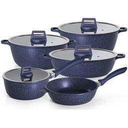Jogo de Panelas 5 Peças Moda do Chef Graniflon Azul - 1