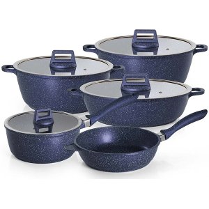 Jogo de Panelas 5 Peças Moda do Chef Graniflon Azul