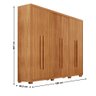 Guarda Roupa Casal Toronto 100 Mdf 6 Portas e 2 Gavetas com Pés Moderna Mobília - 4