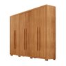 Guarda Roupa Casal Toronto 100 Mdf 6 Portas e 2 Gavetas com Pés Moderna Mobília - 3