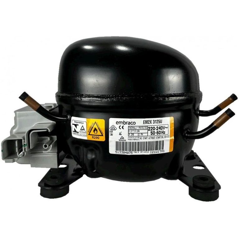 Motor Compressor 1/3 Hp Em2x3125u Gás R290 Embraco 220v Motor Compressor 1/3 Hp Em2x3125u Gás R290 Embraco 220v
