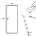 Ver imagem 4 de Kit Porta de Madeira Lisa Padrão Angelim 210x82cm Batente 18cm Uniportas Abertura Esquerda Natural