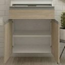 Ver imagem 3 de Gabinete de Banheiro 50cm com Lavatório e Armário Branco/Carvalho Berlin