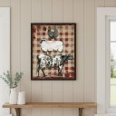 Ver imagem 3 de Quadro Cozinha Animais Xadrez 24x18cm Mold Branca Vidro