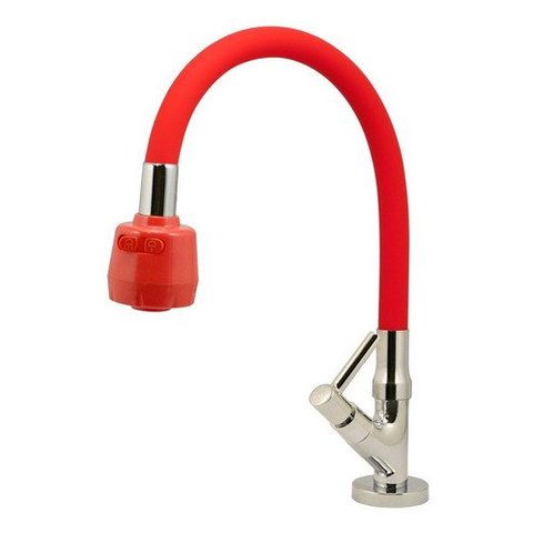 Torneira Cozinha Mesa Tubo Gourmet Duplo Jato 1/4v:vermelho