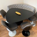 Ver imagem 3 de Mesa de Jantar Cone Orgânica 100x103 cm Tampo Ébano Base Ébano Personal Decor Preto