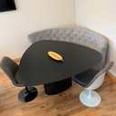 Ver imagem 2 de Mesa de Jantar Cone Orgânica 100x103 cm Tampo Ébano Base Ébano Personal Decor Preto