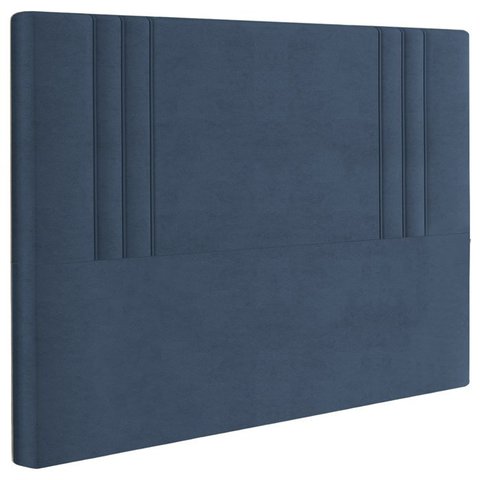 Cabeceira Casal 138 cm London Veludo Azul Soon