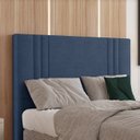 Ver imagem 7 de Cabeceira Casal 138 cm London Veludo Azul Soon