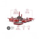 Ver imagem 2 de Jogo de Panelas 8 Peças - Ceramic Life Smart Plus Brinox Vermelho Brinox