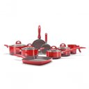 Ver imagem 1 de Jogo de Panelas 8 Peças - Ceramic Life Smart Plus Brinox Vermelho Brinox