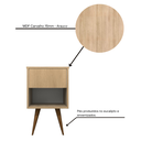 Ver imagem 7 de Mesa de Cabeceira Mdf Pés Palitos com 1 Gaveta e 1 Nicho Plancasa:carvalho