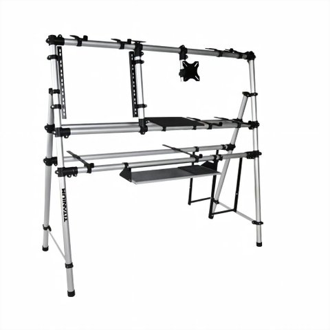 Rack Titanium Para Studio Multimídia RYM-150 Suporte Para Mixer, Monitor de Áudio, Periféricos e