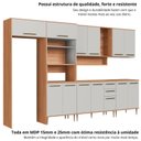 Ver mais imagens de Cozinha Modulada Completa 9 Peças com Torre Quente 13 Portas 2 Gavetas Isabelle Bege/Freijó/Arenas