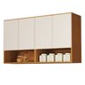 Armário Aéreo Multiuso para Quarto ou Cozinha Nature/off White - 1