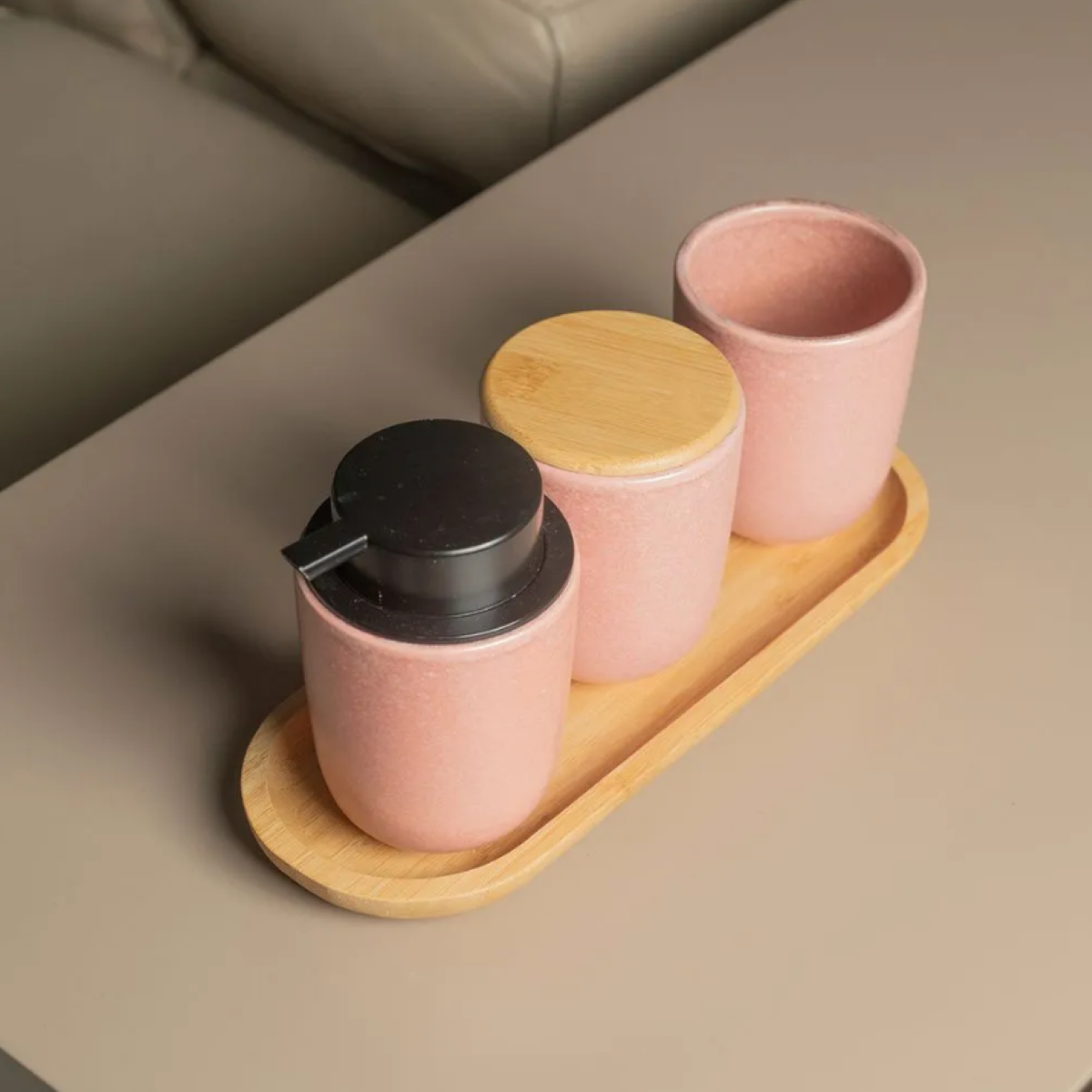 Dispenser para Sabonete Líquido de Cerâmica Osaka Porta Sabonete Álcool Gel Sabão Pia Bancada Banhei - 2